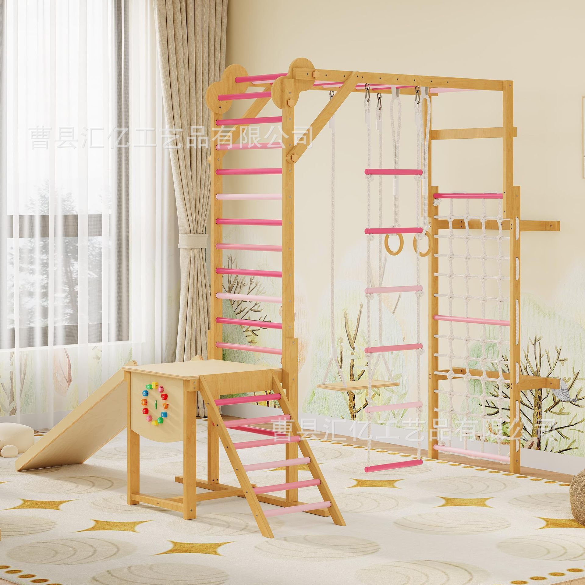 Indoor Solid Wood Kids Physica - đánh giá và giá Kids Outdoor Climbing Frame