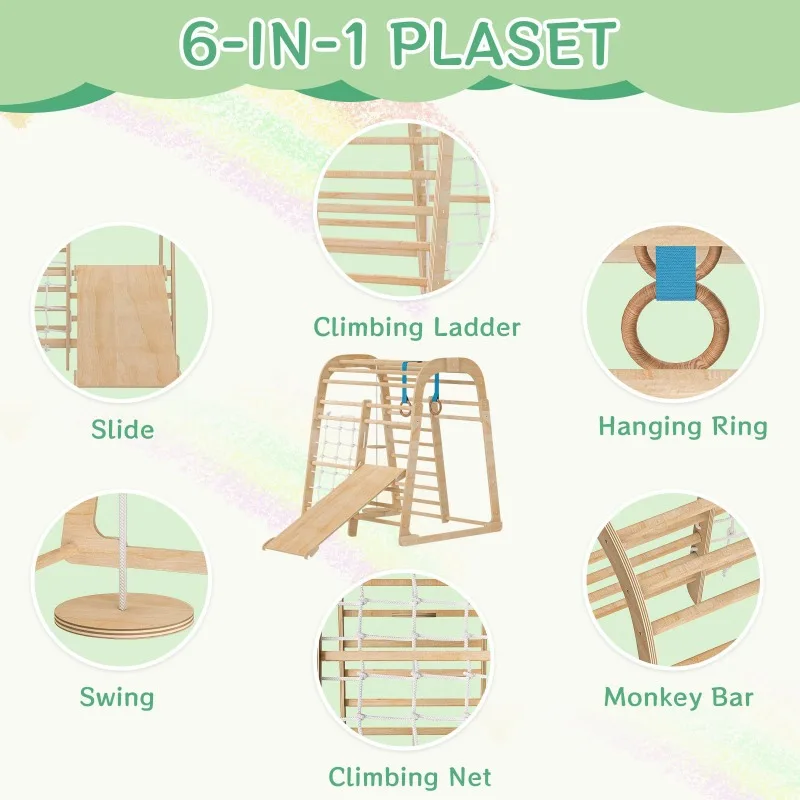 Solid wood children's slide wo - đánh giá và giá Kids Outdoor Climbing Frame